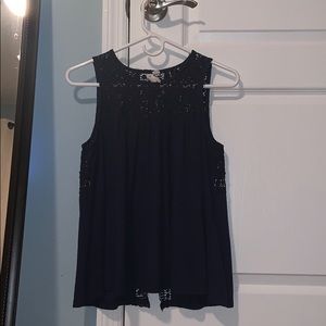 Tillys lace back tank top